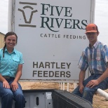 Hartley Feeders summer interns, Haley Clampit and Gunner Hartsell.