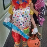 Resident dressed for Halloween Event