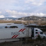 Truck with scenic view