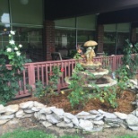 The Flowerbeds and Fountain