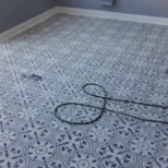 Tile floor complete installation