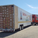 This is what a typical load looks like.Truck Drivers unload 3 to 4 of these per week by hand  alone.