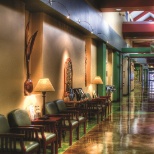 Main hallway inside of North Valley Hospital in Whitefish