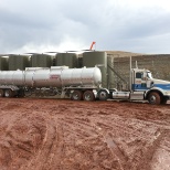 2012 Kenworth with a 4 axel Dragon