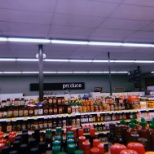 The view from stocking the top shelves