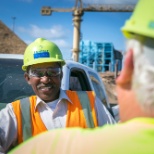 Employees interacting during their shift