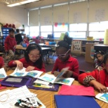 Magic reading glasses during small group guided reading.