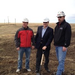 Official sod turning at the new yard.