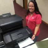 USA Truck team member testing out our new printer set up