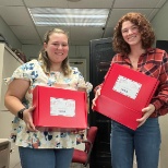 HR Team with July 4th Gift Boxes