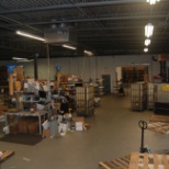 Warehouse packing area