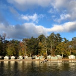 A row of cabins on the Mainland campus