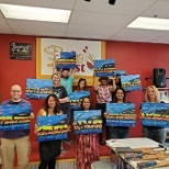 Talent Acquisition had a fun team building event painting at Painting with a Twist.