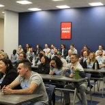 The team getting ready for our special guest, Gary Vaynerchuck, to come and present to us!