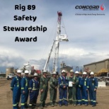 Congratulations to Rig 89 for receiving the Safety Stewardship Award from one of our valued customer