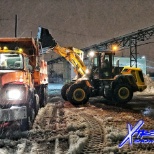 Clearing out all the excess snow.