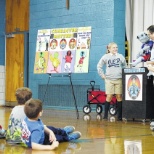 One of our performers, Mike, during a show.