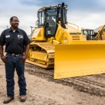 Our Technician working on a Komatsu