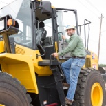 Our Technician working on a Komatsu