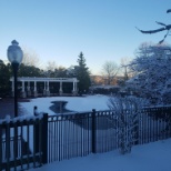 Snow at the pool!