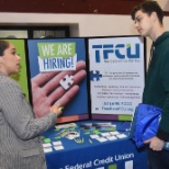 Our Senior Staffing Specialist at Molloy's Grad Fest and Career Day!