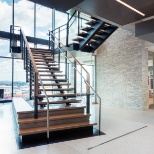Interior office stair built for Earl Swensson Associates