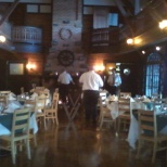 Getting ready for a wedding, Partial veiw of the ballroom