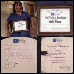 Certificate Of Excellence To Shirley Watson From Roswell Park Cancer Insitute