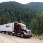 Minstar driver C. Garduno in the hills of Montana