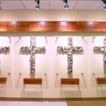 Crosses in the lobby of Saint Joseph Berea Hospital