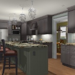 Computerized 3D design created for a customer by a Consumers Kitchen & Bath salesperson.