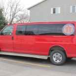 Vans  used to transport children