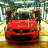 Last car off production line with my brother and i