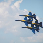 Blue Angels diamond formation during final airshow 2012 season.