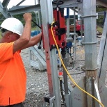 Drilling to build tower