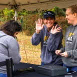 Chief of Staff Erin and Accountant Christy working at Bold Rock's annual Fall Foliage Festival