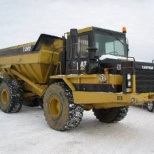 D250b articulated stockpile truck