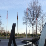 Corporate HQ and the front fountains