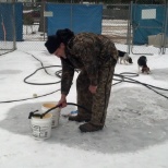 cleaning in winter after an ice storm