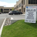 Clinic A-frame sign.