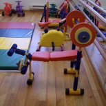 Exercise equipment, dance, gymnastics, soccer and karate offered.