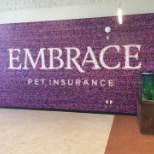 The mosaic wall in our Cleveland headquarters features over 2,500 Embraced pets.