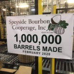 February 7, 2020 Speyside Bourbon Cooperage produced its first 1,000,000th barrel.