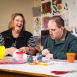 Our Enhanced Living caregivers help individuals express their creativity.