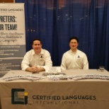 CLI Interpreter Recruiters Ben and Harry at the 2018 MIIS Career Fair.