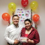 Felicitación a colaborador por 1er año en la empresa.