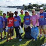 Employees participating in the 2015 Keep Sarasota County Beautiful Coastal Cleanup.