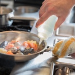 Our culinary team making delicious food