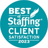 Clearly Rated - Best of Staffing Client Award 2023