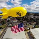 GK Machine blimp during 2015 Open House